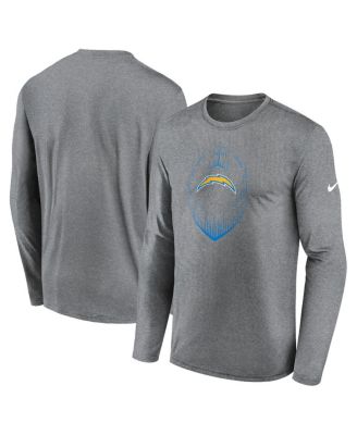 Nike - Men's Heather Gray Los Angeles Chargers Legend Icon Long Sleeve T-Shirt