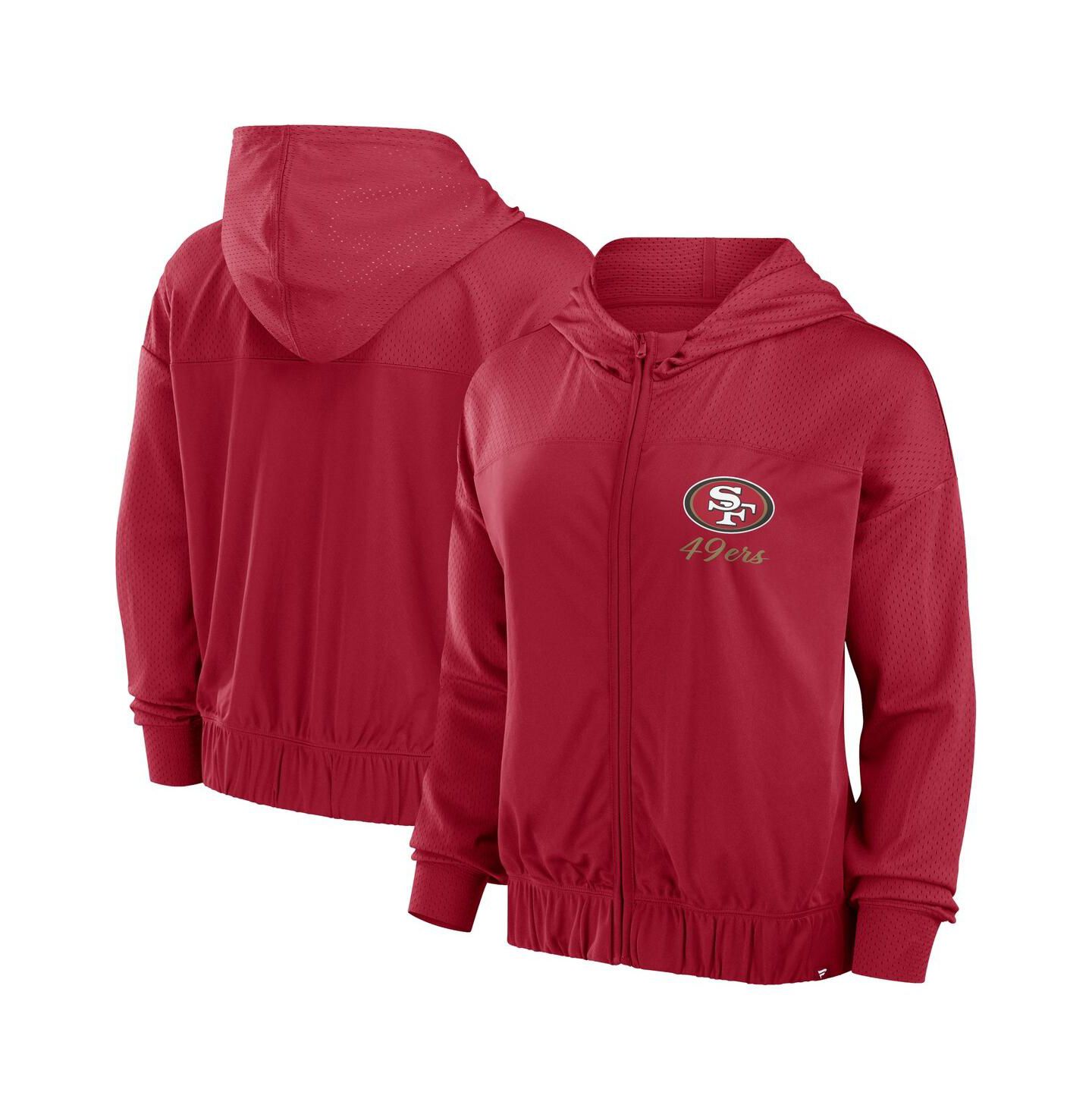Женское худи Fanatics Scarlet San Francisco 49ers Script Lock Full-Zip — фото 1