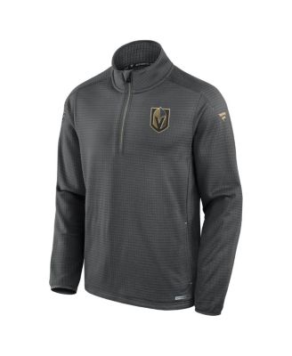 Men's Gray Vegas Golden Knights Authentic Pro Rink Quarter-Zip Jacket