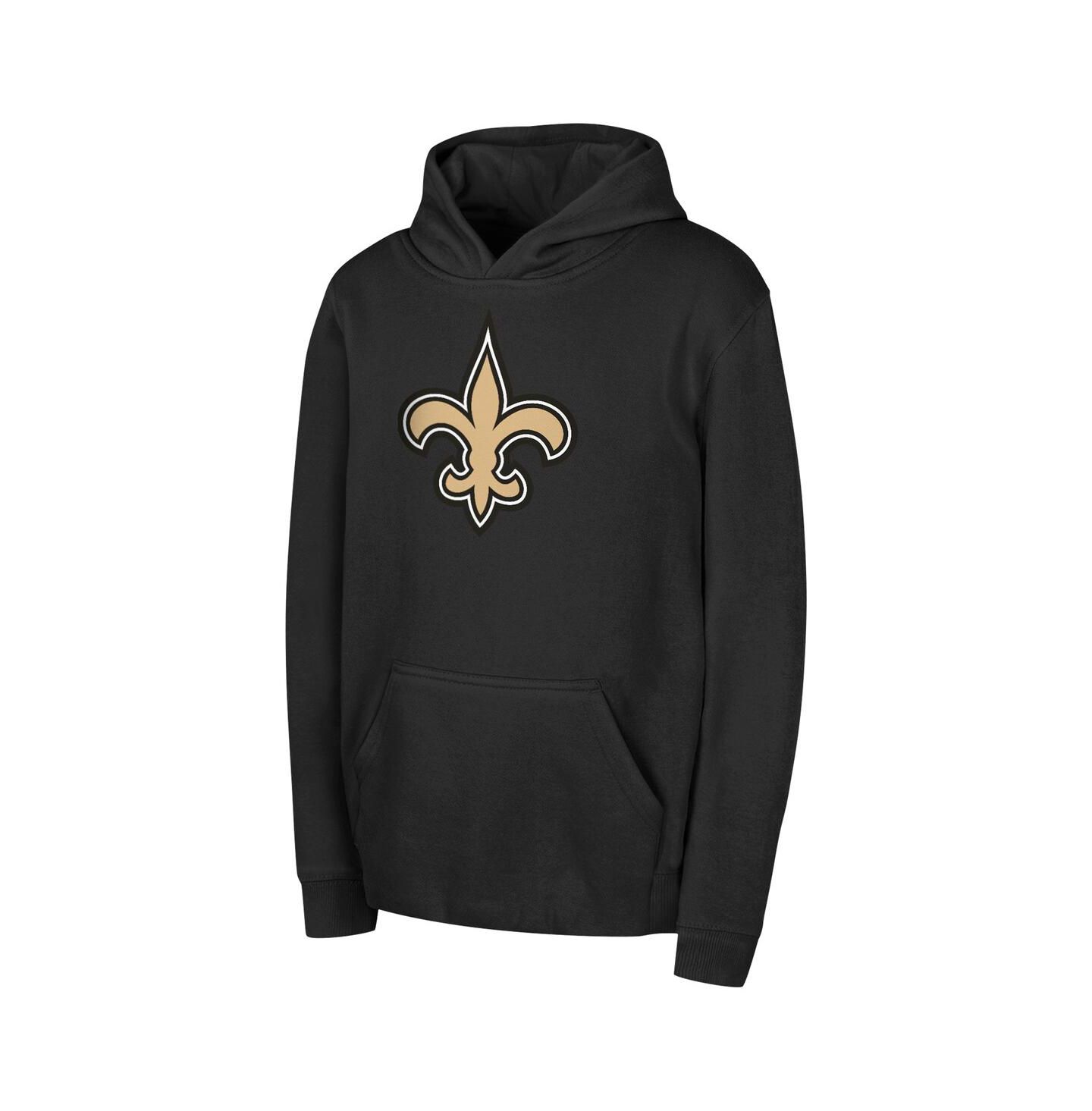 Детское худи Outerstuff Black New Orleans Saints Team Logo Pullover — фото 1