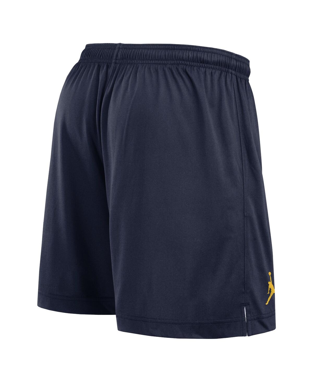 JORDAN MEN'S WHITE/NAVY MICHIGAN WOLVERINES PRIMETIME REVERSIBLE SHORTS 