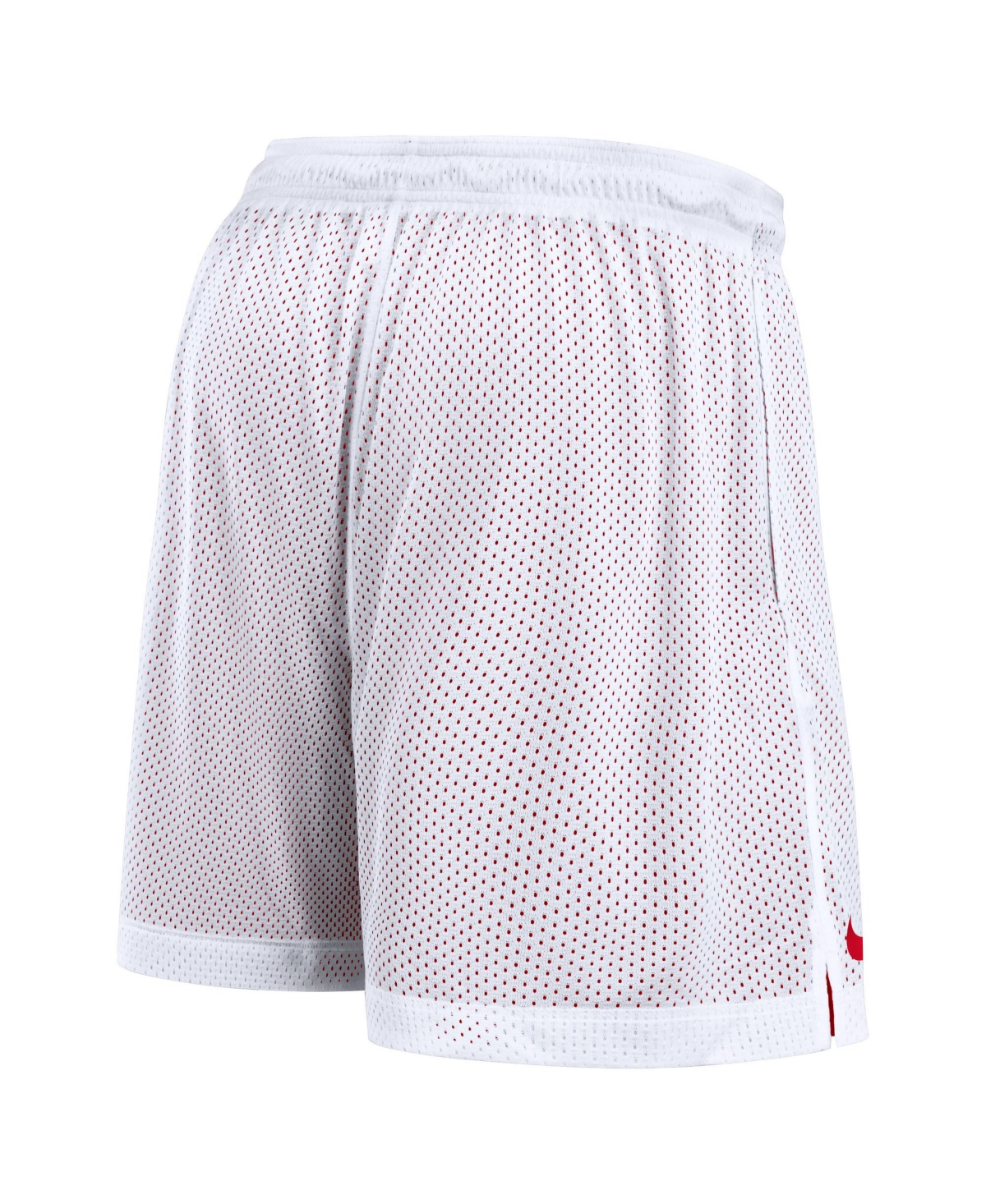 NIKE MEN'S WHITE/SCARLET OHIO STATE BUCKEYES PRIMETIME REVERSIBLE PERFORMANCE SHORTS