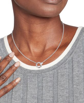 Circle Pendant Necklace, 16" + 2" extender