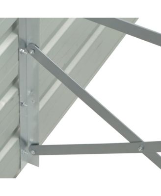 Garden Raised Bed Galvanized Steel 50.8"x50.8"x30.3" Gray