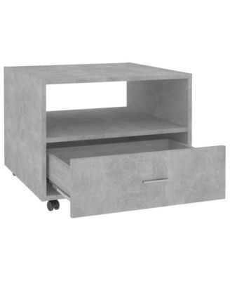 Coffee Table Concrete Gray 21.7"x21.7"x15.7" Engineered Wood