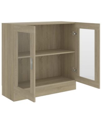 Vitrine Cabinet Sonoma Oak 32.5"x12"x31.5" Engineered Wood