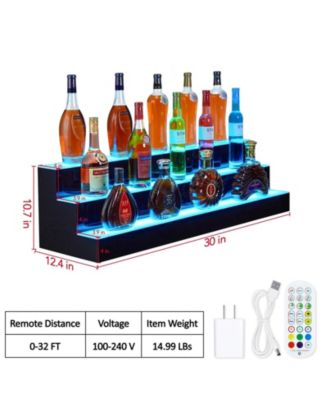 LED Wine Display Rack Acrylic Wine Rack - Remote Control, App-Controlled Display, Home Bar Accessories, Party Wine Display, and Modern Wine Rack