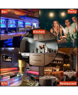 40-Inch Acrylic LED Wine Display Rack - Remote Control, App-Controlled, Modern Design, 3-Tier Shelf, and Home Bar Accessories