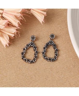Clustered Hollow Teardrop Earrings