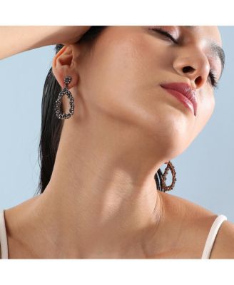 Clustered Hollow Teardrop Earrings