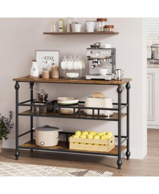 Console Table, 3-Tier Sofa Tables Narrow Entryway Table with Storage