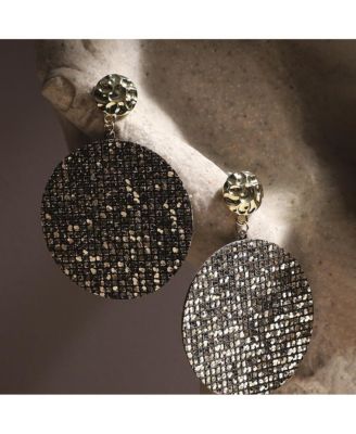 Embellished Circular Drop Earrings