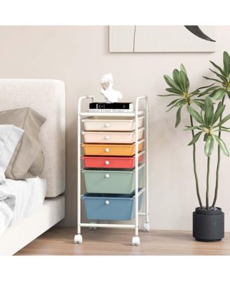 6 Drawer Rolling Storage Cart Scrapbook Paper Office Organizer