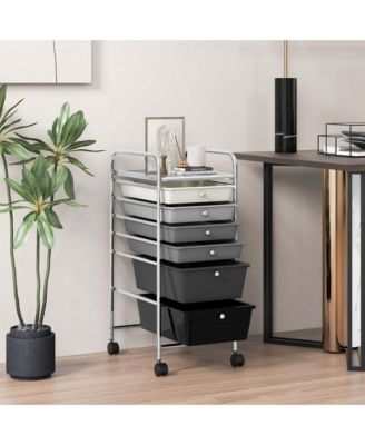 6 Drawer Rolling Storage Cart Scrapbook Paper Office Organizer