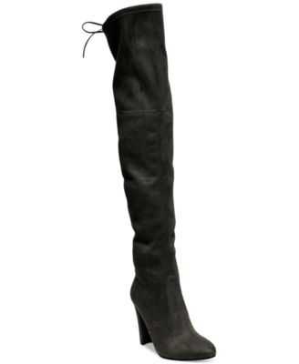 steve madden black suede over the knee boots
