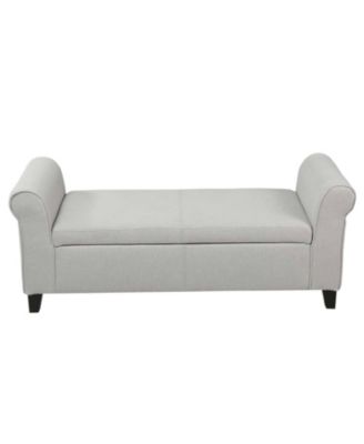 50” Armed Storage Bench,Upholstered Ottoman for Bedroom,Living Room, or Entryway-The Pop Home