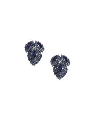 Crystal Leaf Stud Earrings