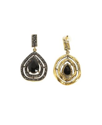 Embellished Lined Teardrop Earrings