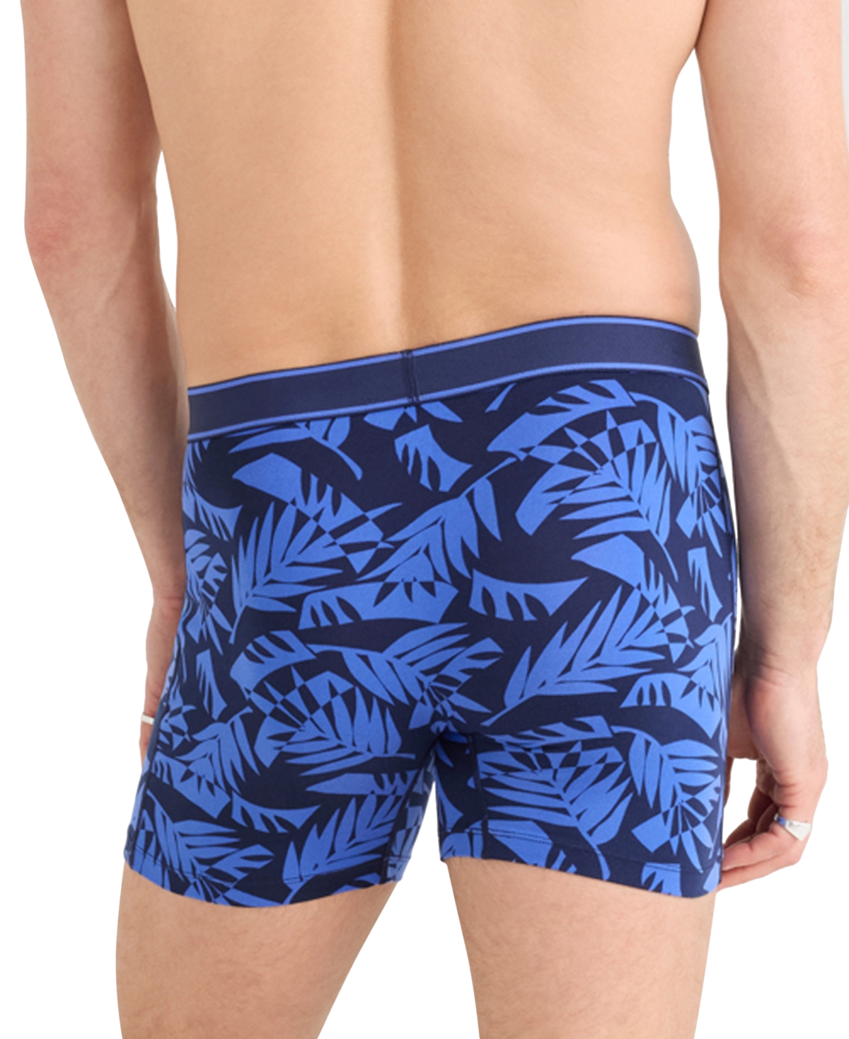 Saxx Men's Daytripper Relaxed-fit Moisture-wicking Printed Boxer Briefs In Palm Frond-maritime