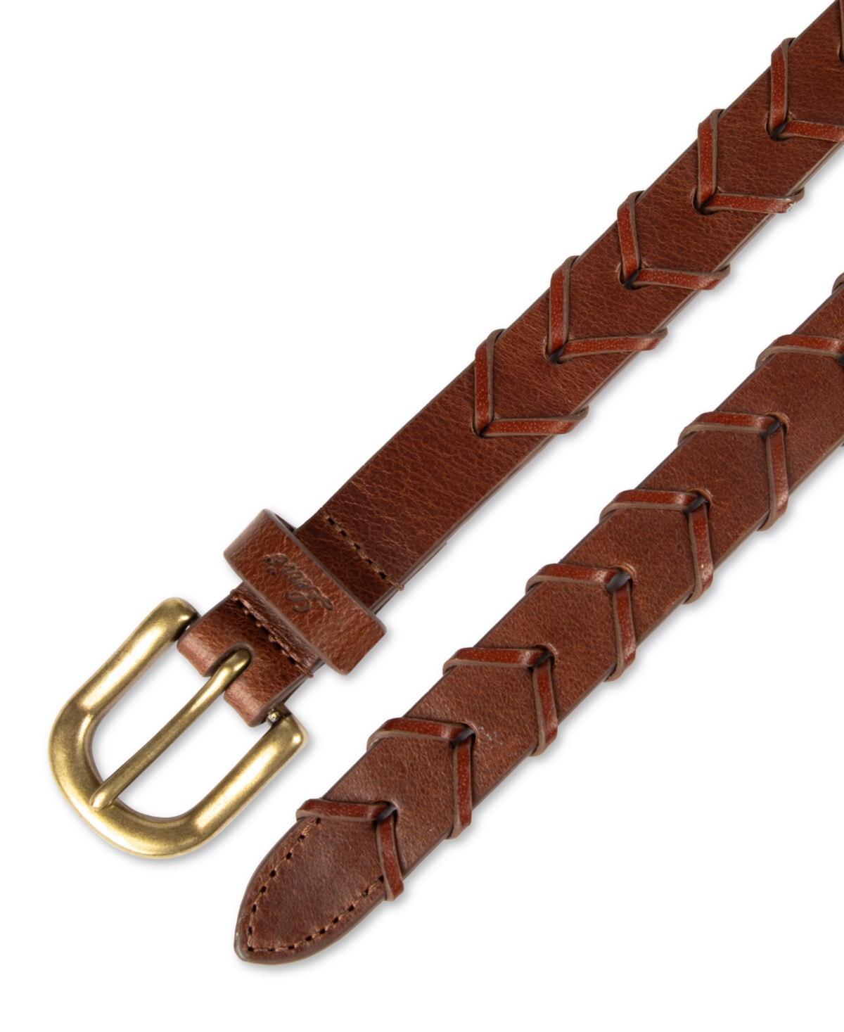 Shop Levi's Women's Fully Adjustable Skinny Braided Genuine Leather Belt