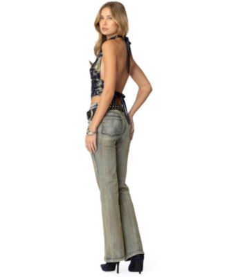 Womens Paz Printed Mesh Top