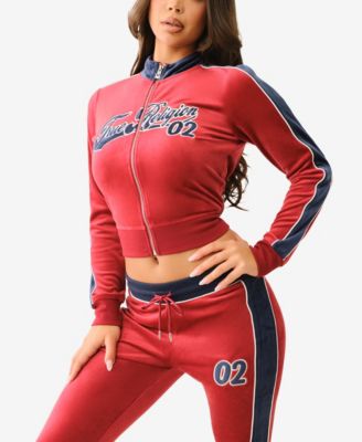 Women's Velour Panelled Track Jacket
