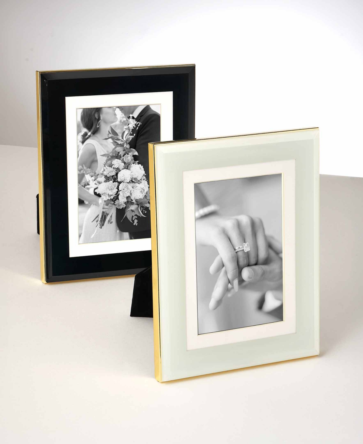 Philip Whitney Vera Metal Picture Frame, 5" X 7" In Black  Gold