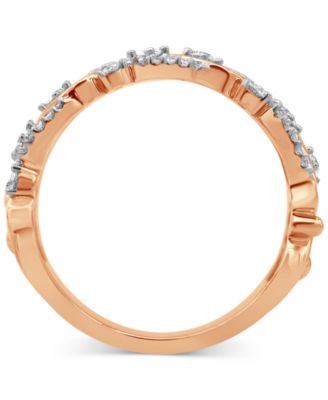 Diamond Filigree Openwork Band (3/8 ct. t.w.) in 10k Rose Gold
