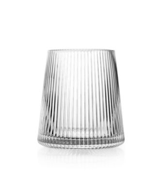 Sullivan Street Fluted Stemless Wine Glasses, Set of 4