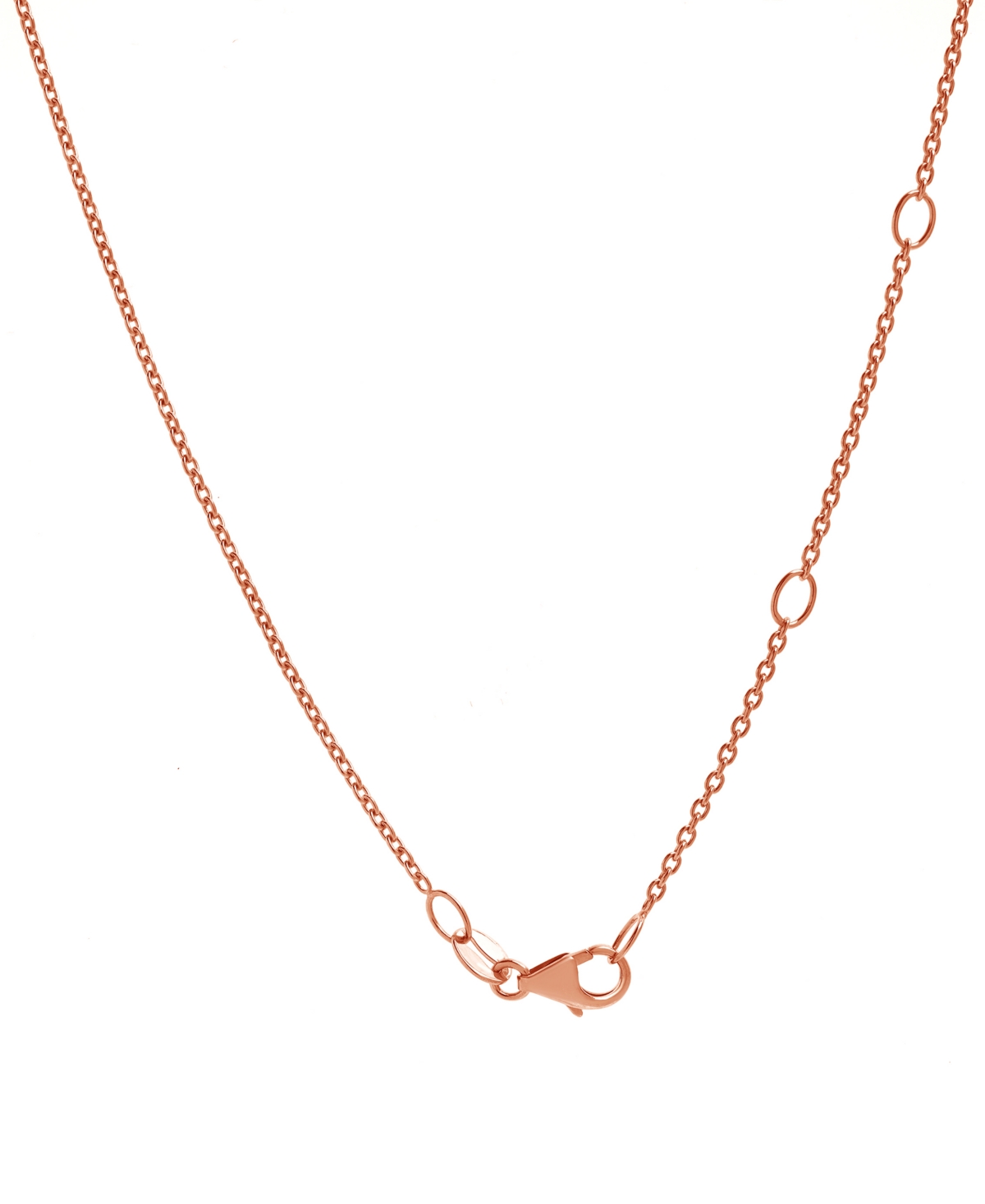 Macy's Brown & White Diamond Vertical Drop Pendant Necklace (1/2 Ct. T.w.) In 14k Rose Gold, 16" + 2" Exten In Rose Gold