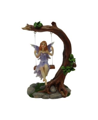 "2-PC Set" 5.5"H Pink Fairy on the Swing Figurine Statue Ornament Home Room Office Decor and Perfect Ideas for Housewarming, Holidays and Birthdays