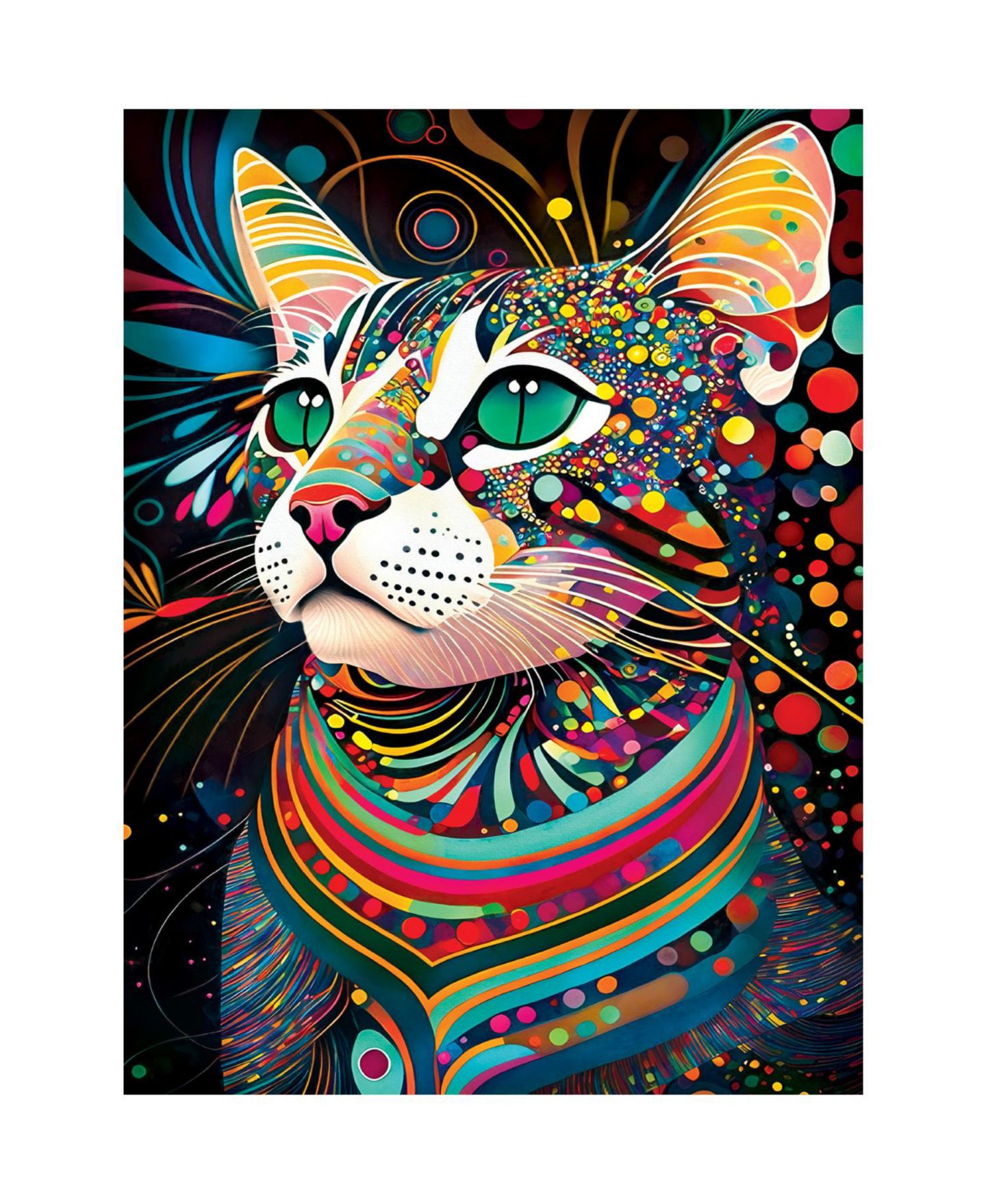 Детский пазл MasterPieces Puzzles Prismatic Peggy Black Cat 300-Piece Easy-to-Grip Jigsaw Puzzle, Ages 11+ — фото 2