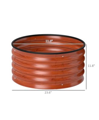 Raised Garden Beds Set of 2 Galvanized Metal Planter Boxes