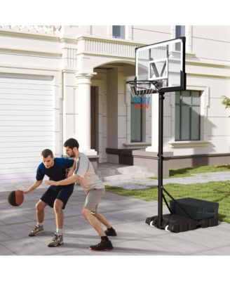 Basketball Hoop Outdoor System with 45 Inch Shatterproof PC Backboard Wheels