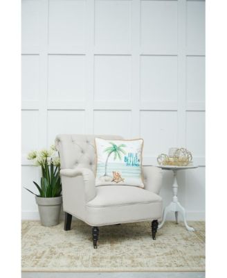 Life Is Better At The Beach Embroidered Throw Pillow, 18" x 18"