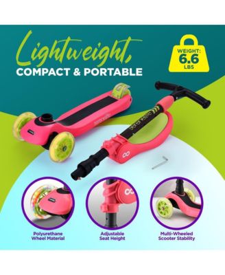 Infinity 3-Wheel Kids Scooter With LED Wheels & Comfort Seat - Leopard