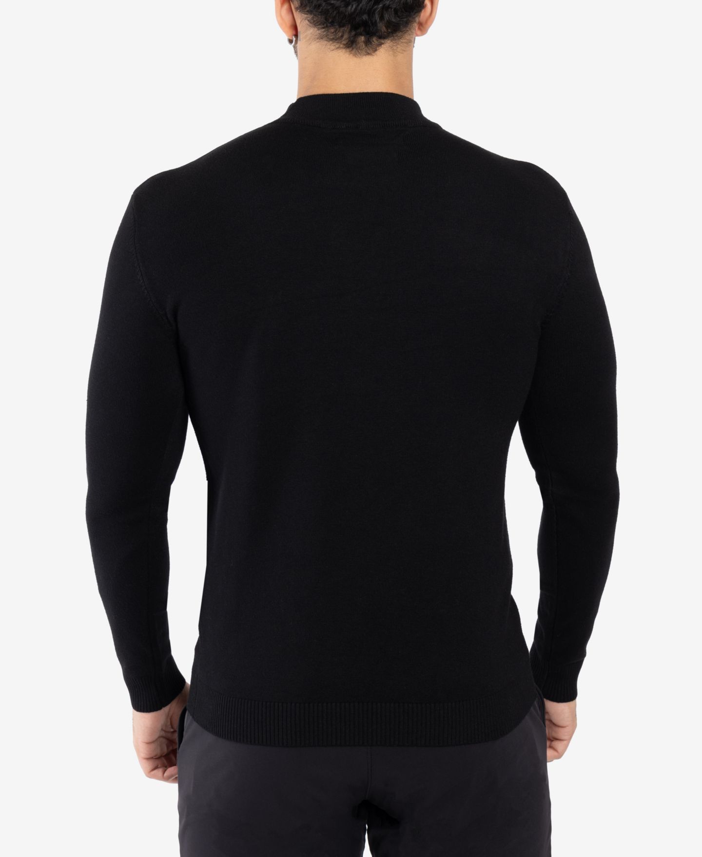 Мужской свитер XRAY Big & Tall Mock Neck, цвет: Чёрный — фото 2