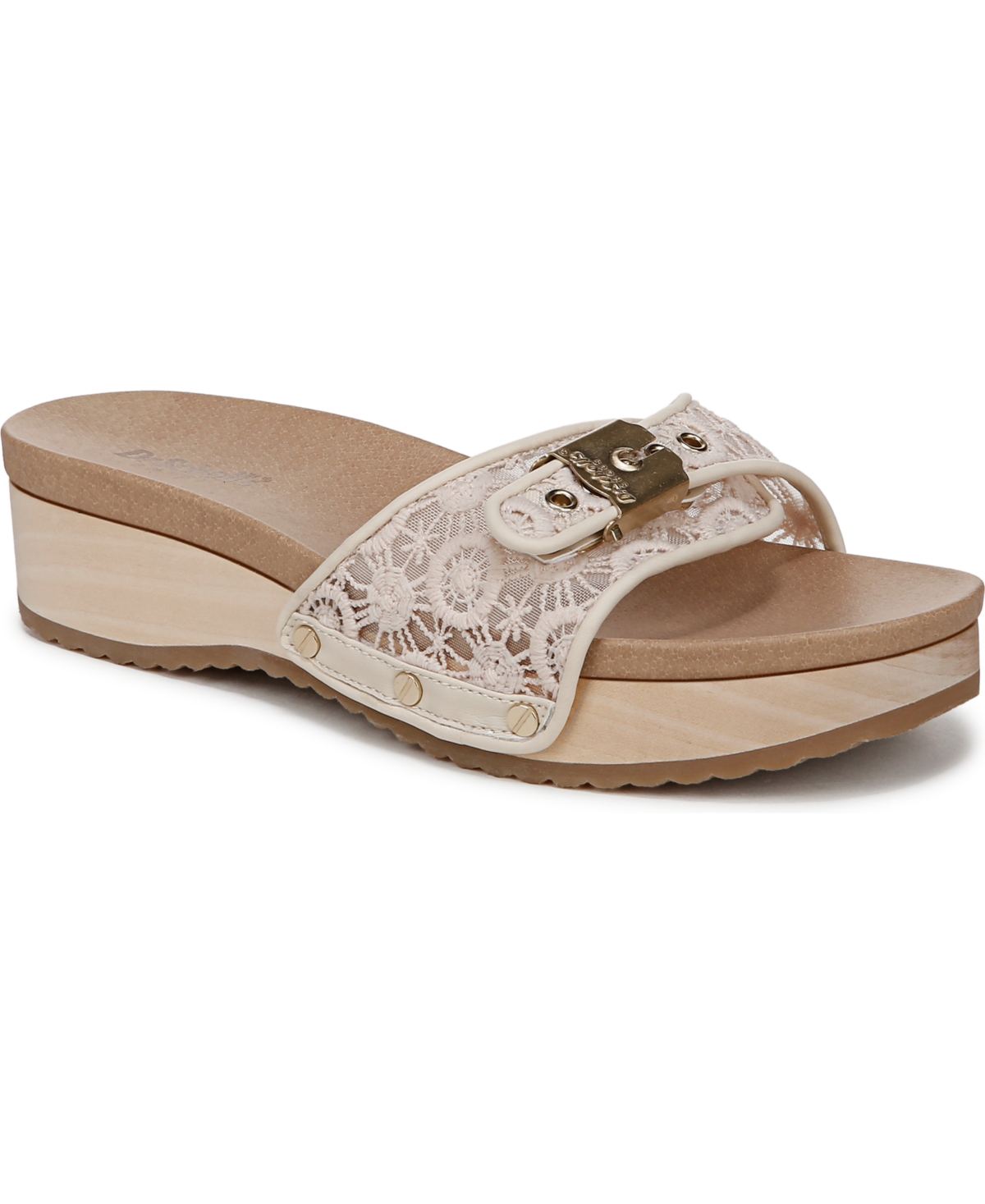 Dr. Scholl's Women's Original Too Slide Platform Sandals In Cuban Sand Fabric