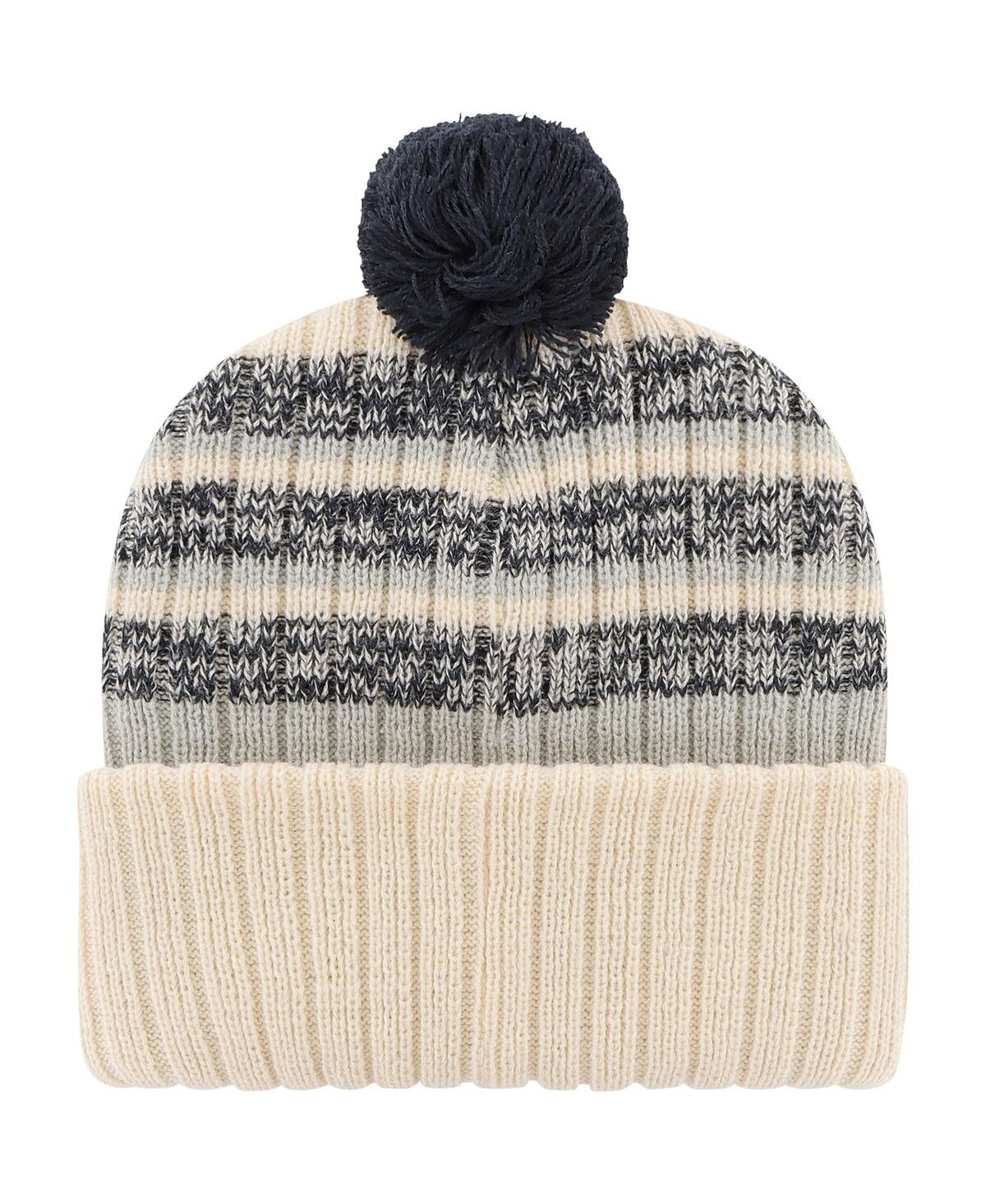 47 Brand Men's Khaki Penn State Nittany Lions Tavern Cuffed Knit Hat With Pom In Khaki