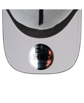 Men's Black Miami Dolphins Midnight Ink Tonal Text A-Frame Trucker 9FORTY Adjustable Hat