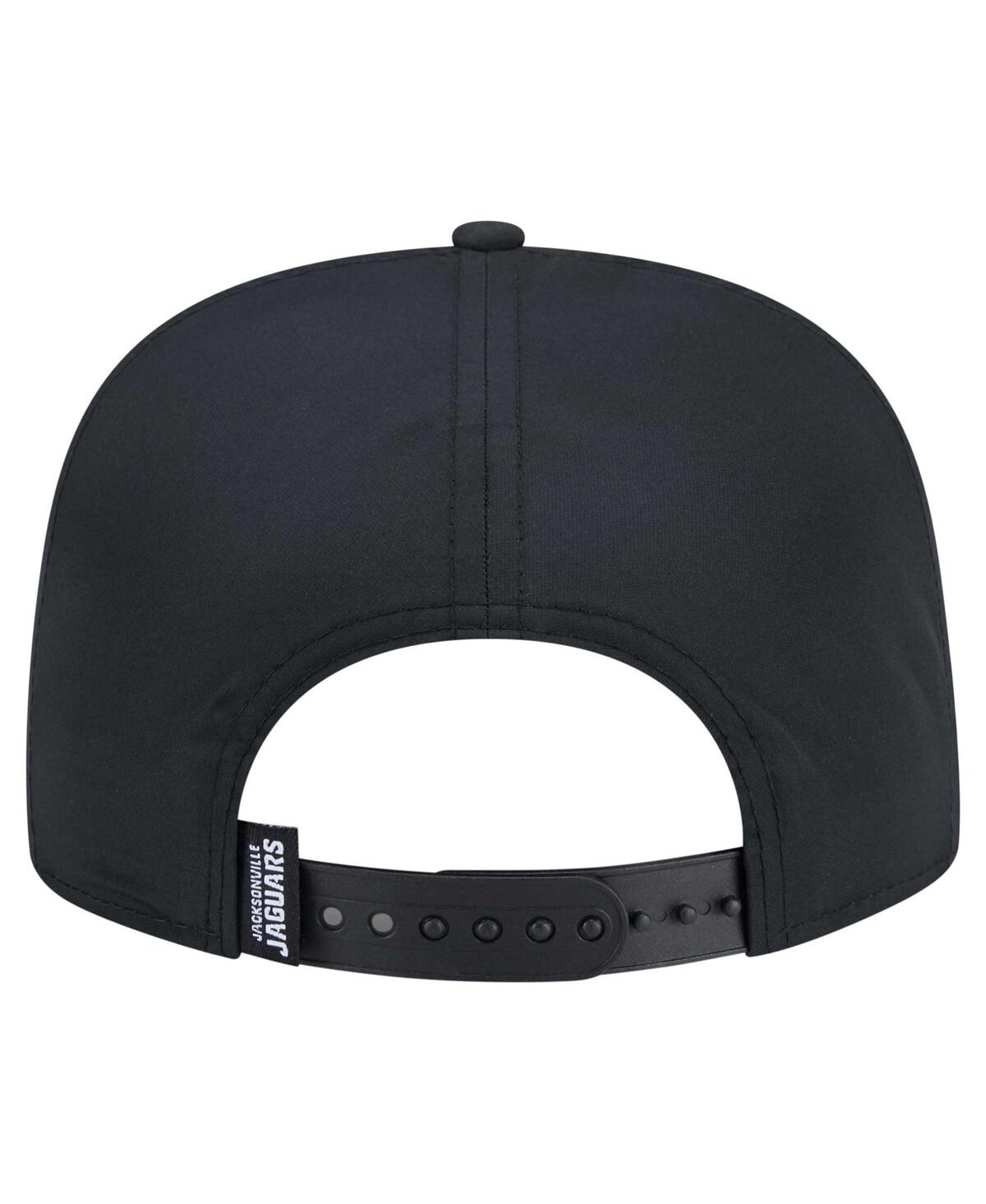 NEW ERA MEN'S BLACK JACKSONVILLE JAGUARS HYDRO A-FRAME 9FIFTY SNAPBACK HAT 