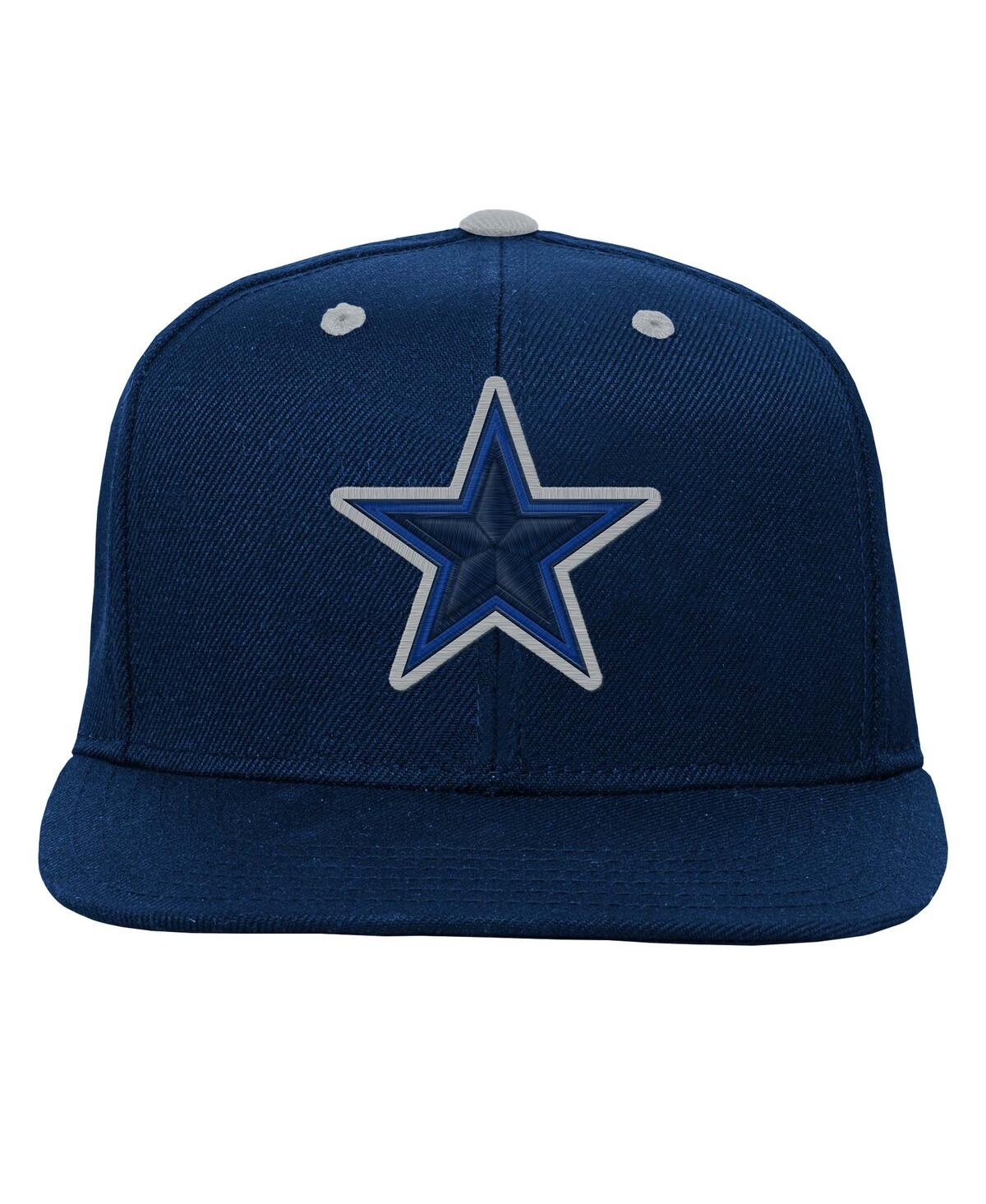 Outerstuff Big Boys And Girls Navy Dallas Cowboys Team Color Pop Snapback Hat In Navy