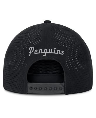 Men's Black Pittsburgh Penguins Front Office Performance A-Frame Adjustable Hat