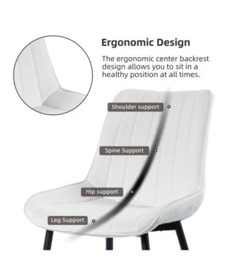  Set of 4  Metal Frame & Tufted Velvet Upholstery Mid-Century Style, Upholstered Seat, Side Chair  Dining Chair