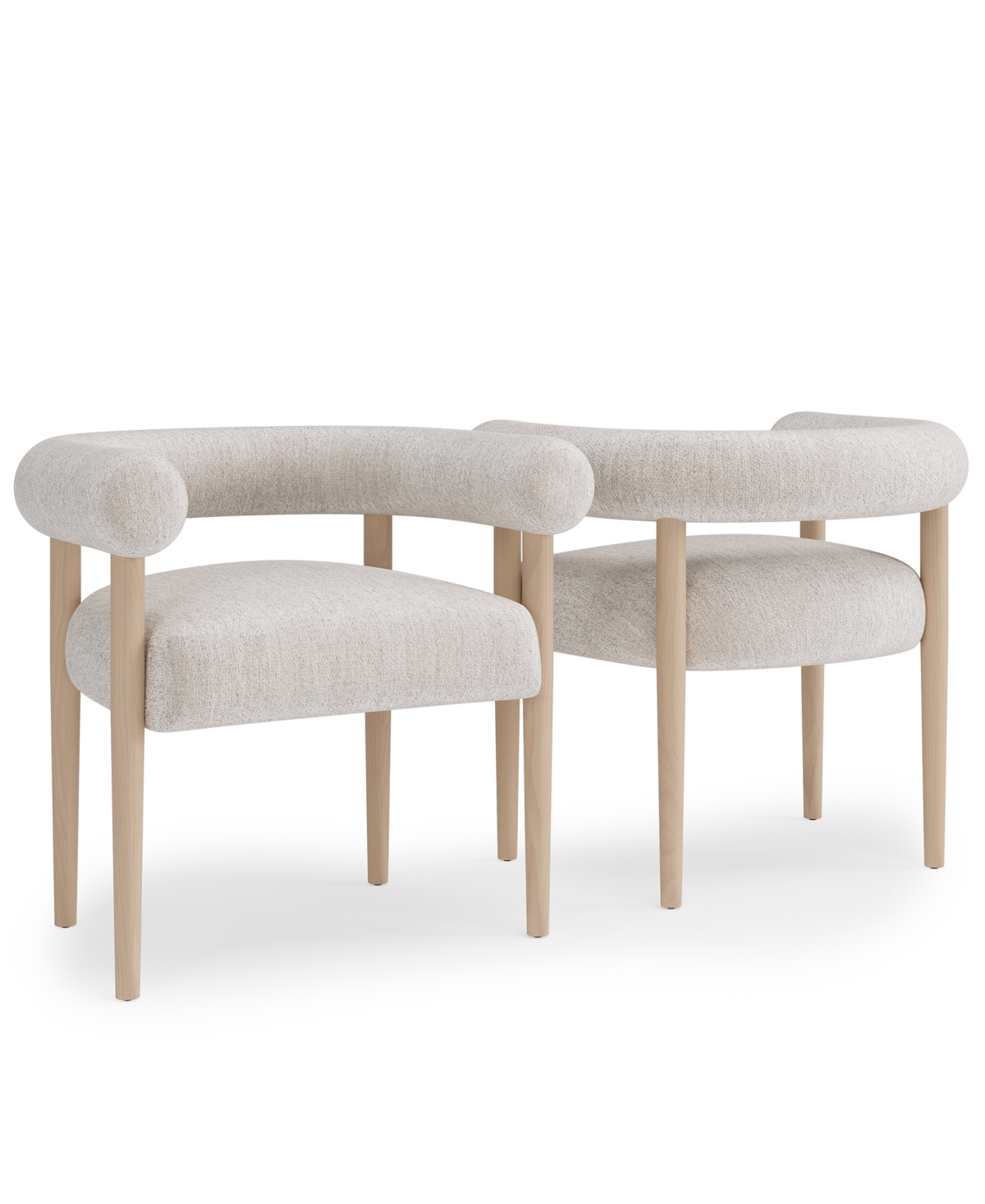 Macy's Lunare 2-pc. Rolled Back Chair Set In No Color