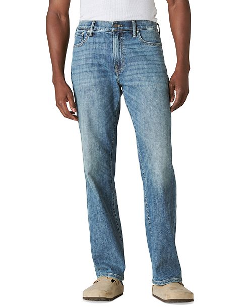 alfani Lucky Brand Men's Relaxed-Fit Straight Whiskered Jeans Men's Fashion & Accessories