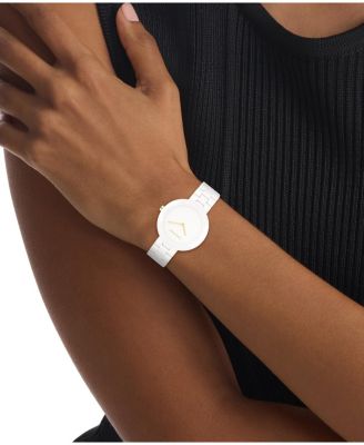 Women's CK Pure White Ceramic Watch Bracelet, 44mm