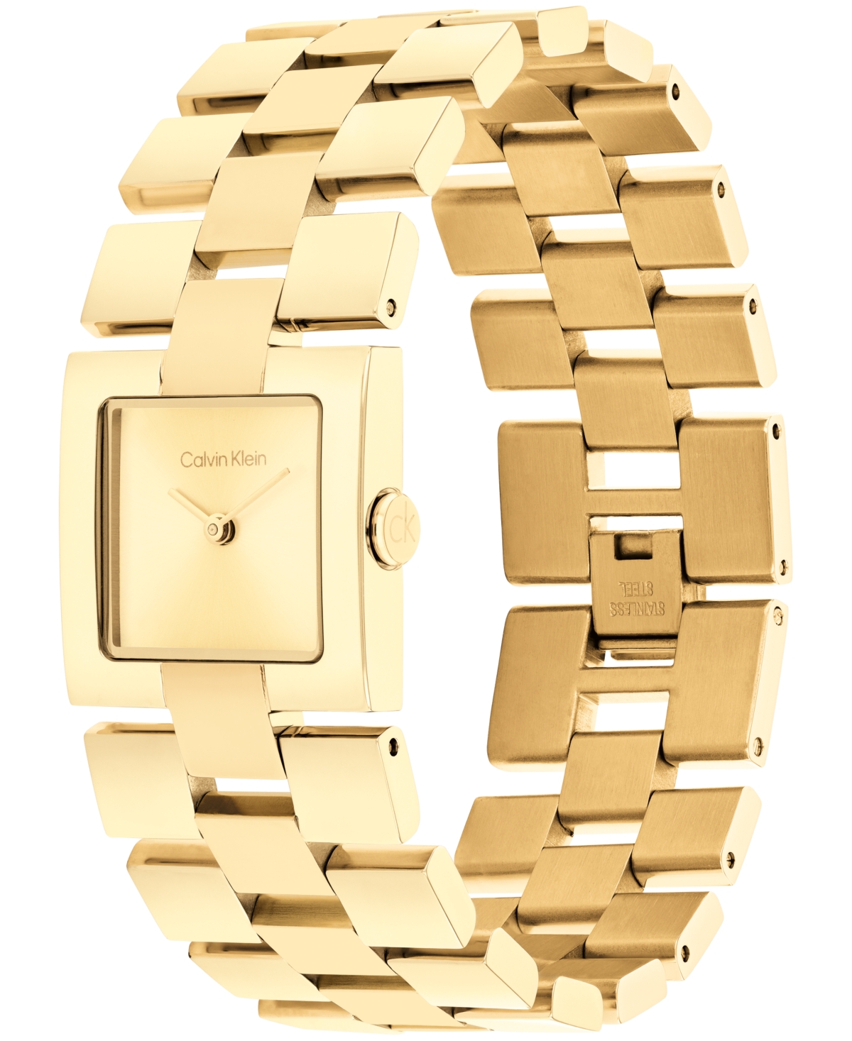 Calvin Klein Women's Ck Meridian Gold Tone Stainless Steel Bracelet Watch, 22mm In Gold Tone