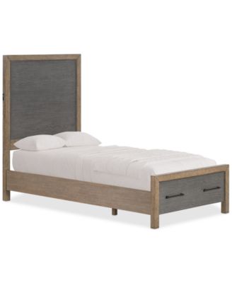 Portmore Twin Panel Storage Bed (with soft close drawers), Created for Macy's