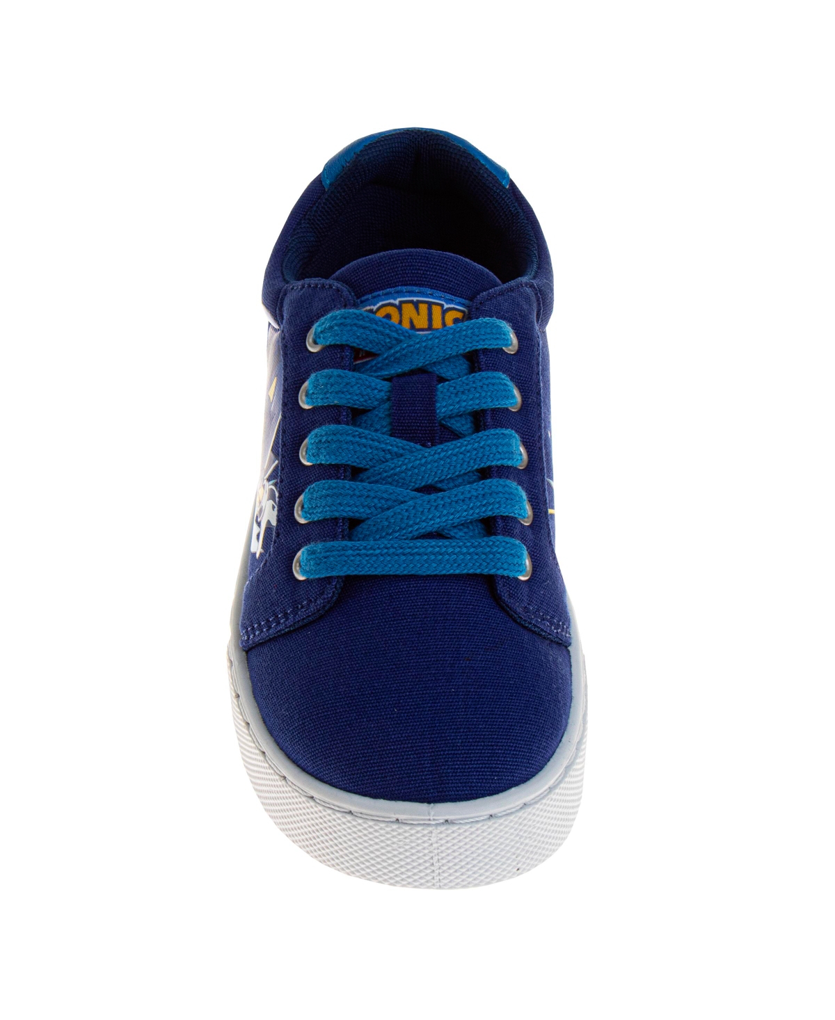 Sonic The Hedgehog Little And Big Boys Lace Up Low-top Vintage Canvas Sneakers In Blue